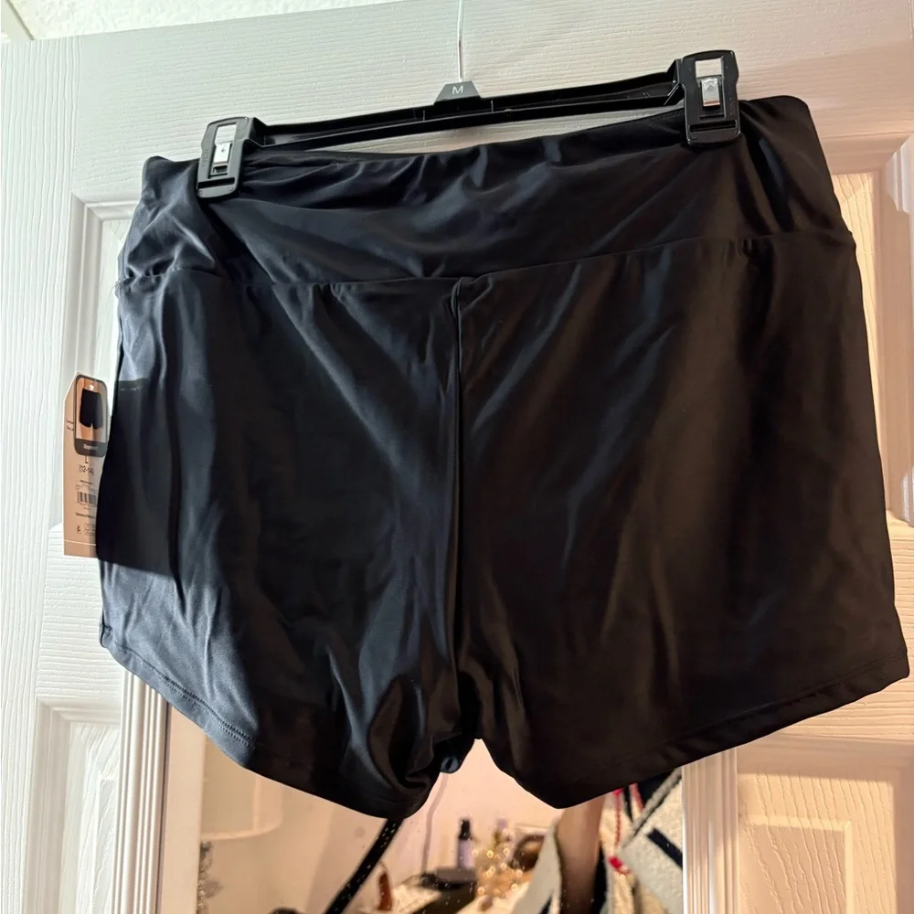 Black Boyshort swim NWT
